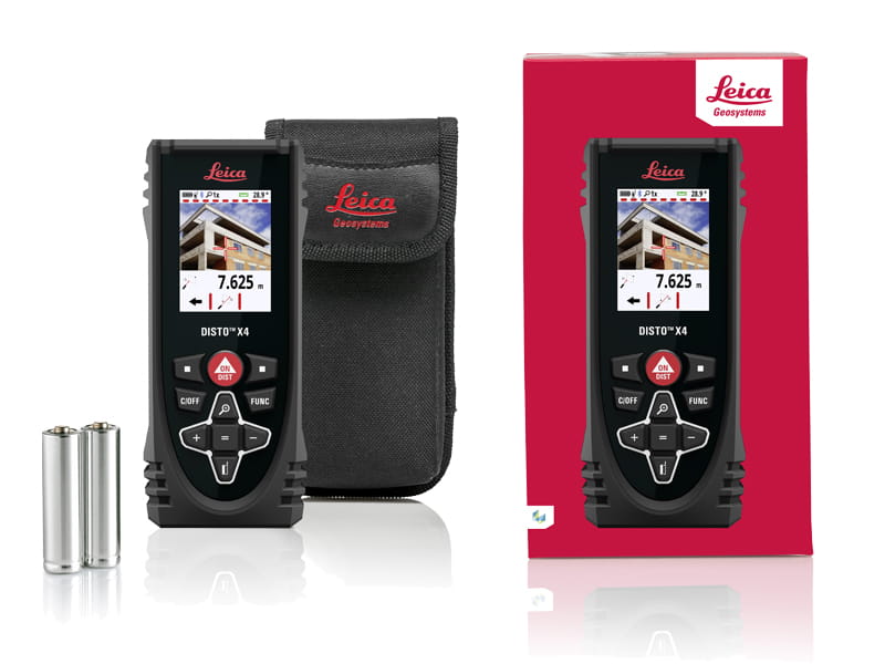Leica Disto X4 – Dalmierz Laserowy z Zoomem, Funkcją Smart Room 1 5disto X4 Zakres Dostawy